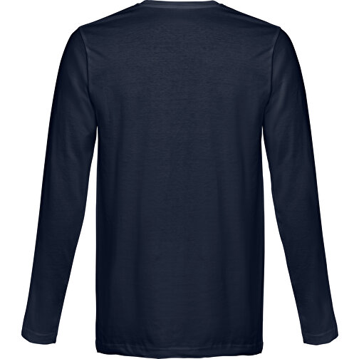 THC BUCHAREST. Herren Langarm T-Shirt , dunkelblau, 100% Baumwolle, L, 74,50cm x 54,00cm (Länge x Breite), Bild 2