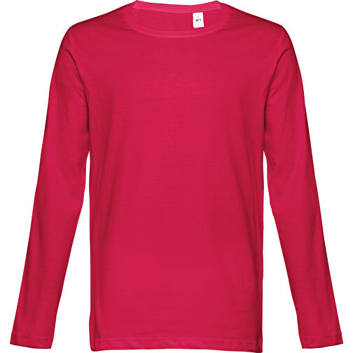 THC BUCHAREST. Herren Langarm T-Shirt , rot, 100% Baumwolle, S, 71,00cm x 50,00cm (Länge x Breite), Bild 1