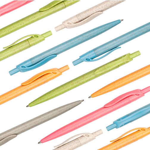 Kugelschreiber Sao Paulo Express , Promo Effects, grau, Weizenstroh, Kunststoff, 13,90cm (Länge), Bild 9