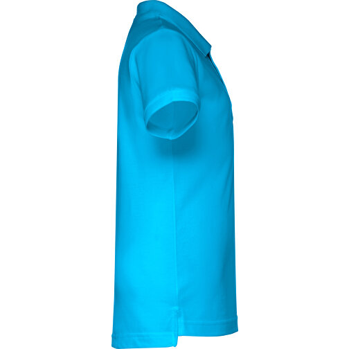 THC ADAM KIDS. Kurzärmeliges Baumwoll-Poloshirt Für Kinder (unisex) , wasserblau, 100% Baumwolle, 4, 48,00cm x 34,00cm (Länge x Breite), Bild 3