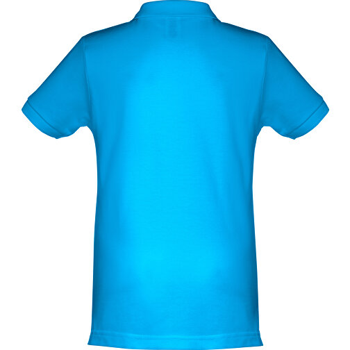 THC ADAM KIDS. Kurzärmeliges Baumwoll-Poloshirt Für Kinder (unisex) , wasserblau, 100% Baumwolle, 12, 63,00cm x 46,00cm (Länge x Breite), Bild 2