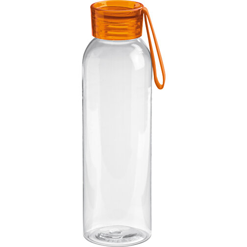 Trinkflasche 600ml , transparent orange, Tritan & PS, 22,70cm (Höhe), Bild 1