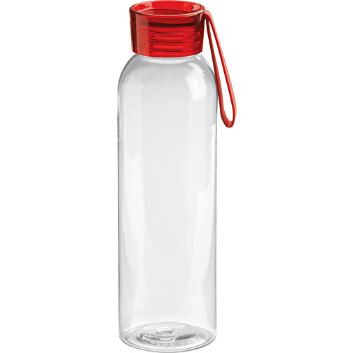 Trinkflasche 600ml , transparent rot, Tritan & PS, 22,70cm (Höhe), Bild 1