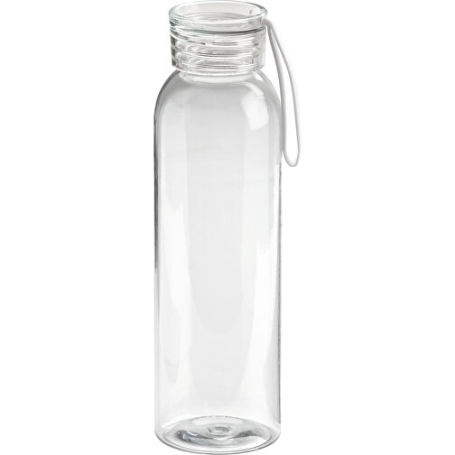 Trinkflasche 600ml , transparent weiß, Tritan & PS, 22,70cm (Höhe), Bild 1