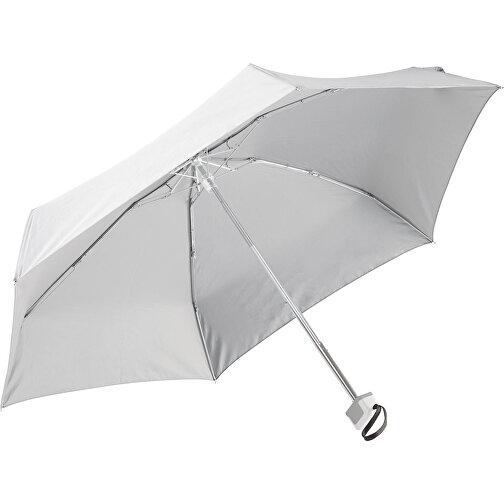 Ultraleichter 21” Regenschirm Mit Hülle , weiss, Pongee PolJater, 17,50cm x 4,00cm x 6,00cm (Länge x Höhe x Breite), Bild 1