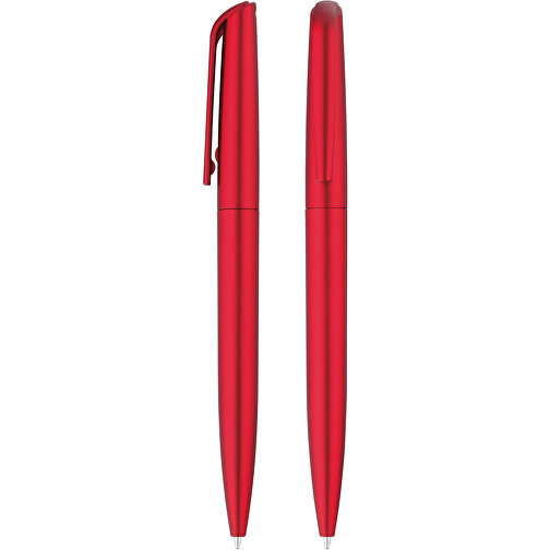 Drehkugelschreiber 'Omega' , rot, ABS, 14,00cm (Länge), Bild 1
