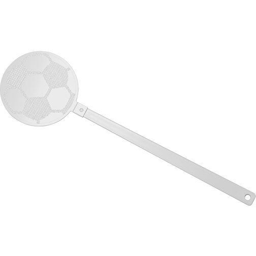 Fliegenklatsche 'Fußball' , weiß, weiß, PE+PS, 42,30cm x 0,50cm x 11,80cm (Länge x Höhe x Breite), Bild 1