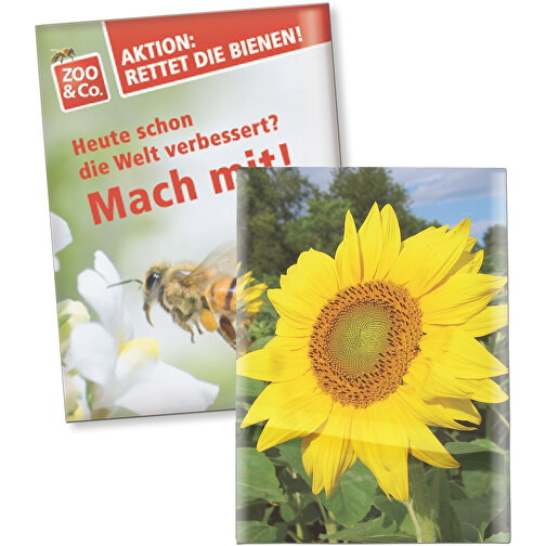 Samentütchen Klein - Recyclingpapier - Sonnenblumen , individuell, Saatgut, Papier, 8,20cm x 11,40cm (Länge x Breite), Bild 1