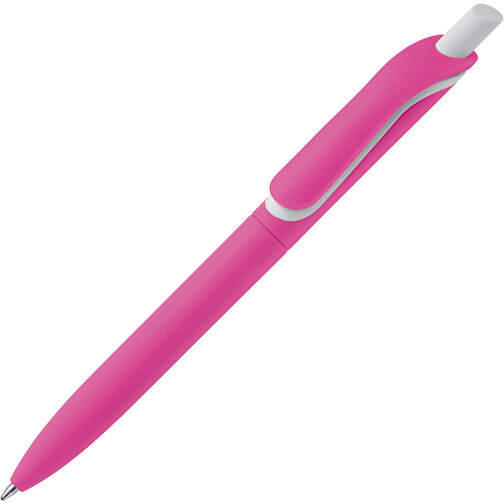 Kugelschreiber Click-Shadow Soft-Touch Hergestellt In Deutschland , rosa, ABS, 14,30cm (Länge), Bild 2
