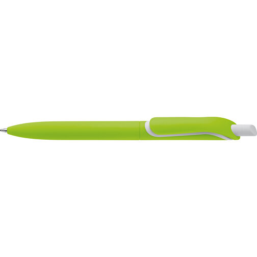 Kugelschreiber Click-Shadow Soft-Touch Hergestellt In Deutschland , hellgrün, ABS, 14,30cm (Länge), Bild 3