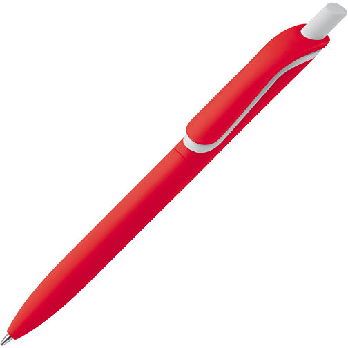 Kugelschreiber Click-Shadow Soft-Touch Hergestellt In Deutschland , rot, ABS, 14,30cm (Länge), Bild 2
