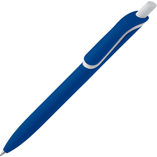 Kugelschreiber Click-Shadow Soft-Touch Hergestellt In Deutschland , dunkelblau, ABS, 14,30cm (Länge), Bild 2