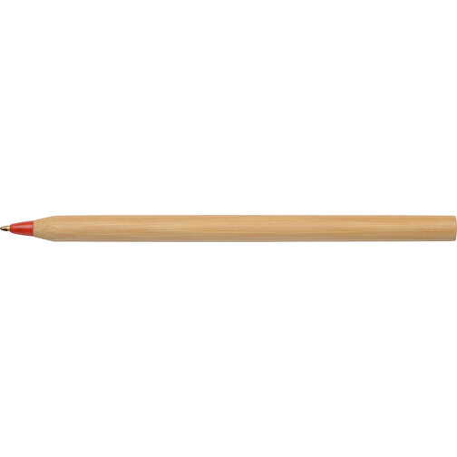 Bambus Kugelschreiber ESSENTIAL , braun, rot, Bambus / Kunststoff, 14,80cm (Länge), Bild 3