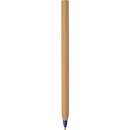 Bambus Kugelschreiber ESSENTIAL , blau, braun, Bambus / Kunststoff, 14,80cm (Länge), Bild 1