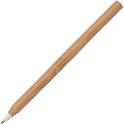 Bambus Kugelschreiber ESSENTIAL , braun, weiss, Bambus / Kunststoff, 14,80cm (Länge), Bild 2