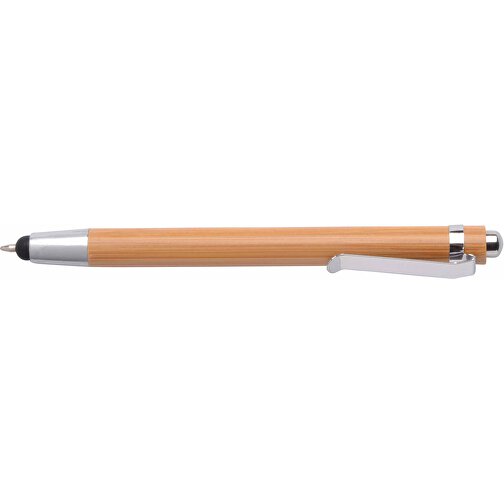 Kugelschreiber TOUCH BAMBOO , braun, silber, Bambus / Metall, 13,70cm (Länge), Bild 3