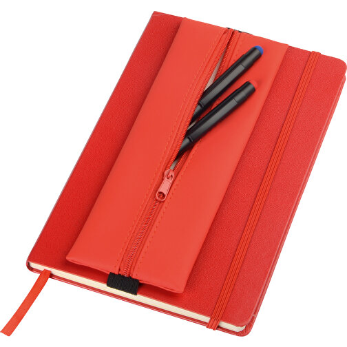 Stiftemappe Für Notizbücher KEEPER , rot, Polyester, 20,50cm x 7,50cm (Länge x Breite), Bild 2