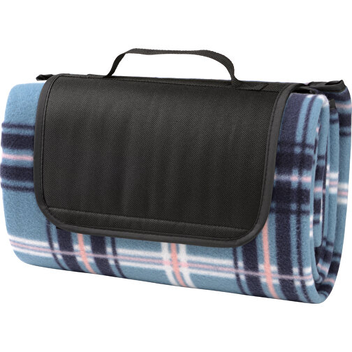 Picknickdecke OUTDOOR BREAK , blau, schwarz, weiß, Polyester / Polyethylene, 150,00cm x 125,00cm (Länge x Breite), Bild 1