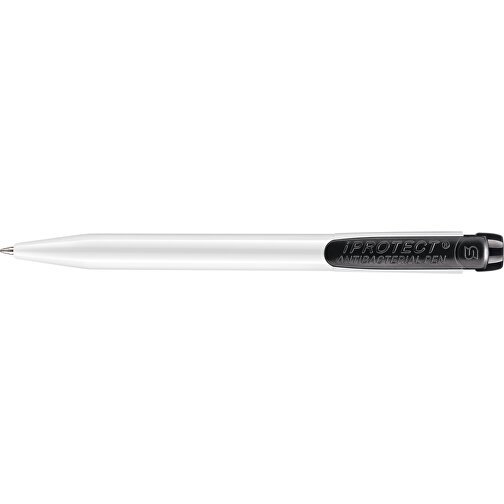 Kugelschreiber IProtect , weiß / schwarz, ABS mit zinc ionen, 13,50cm (Länge), Bild 3