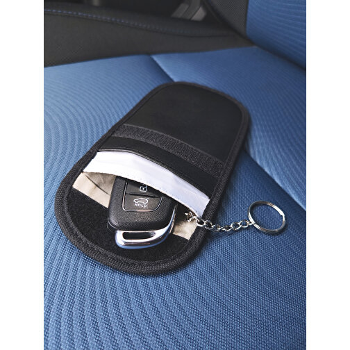 RFID Autoschlüssel-Schutz DRIVER (schwarz, PU / Metall, 0g) als  Werbeartikel Auf