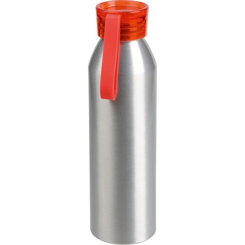 Aluminium Trinkflasche COLOURED , rot, Aluminium / Kunststoff / Silikon, 23,00cm (Höhe), Bild 1
