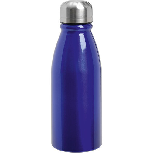 Aluminium Trinkflasche FANCY , blau, Aluminium / Edelstahl / Silikon, 22,00cm (Höhe), Bild 1