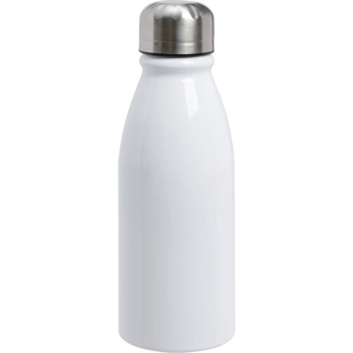 Aluminium Trinkflasche FANCY , weiß, Aluminium / Edelstahl / Silikon, 22,00cm (Höhe), Bild 1