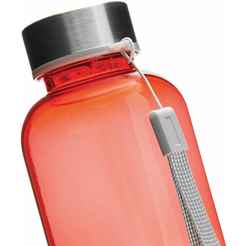 Trinkflasche PLAINLY , rot, Kunststoff / Edelstahl / Nylon, 21,00cm (Höhe), Bild 5