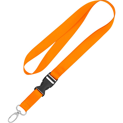 Schlüsselband Basic Oval , Promo Effects, orange, Satin, 105,00cm x 1,90cm (Länge x Breite), Bild 1