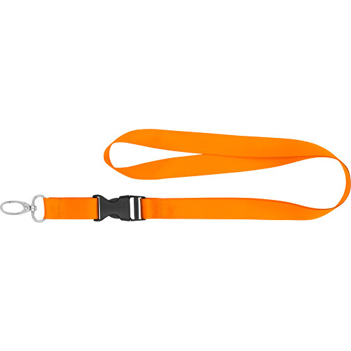 Schlüsselband Basic Oval , Promo Effects, orange, Satin, 105,00cm x 1,90cm (Länge x Breite), Bild 3