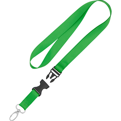 Schlüsselband Basic Oval , Promo Effects, grasgrün, Satin, 105,00cm x 1,90cm (Länge x Breite), Bild 2