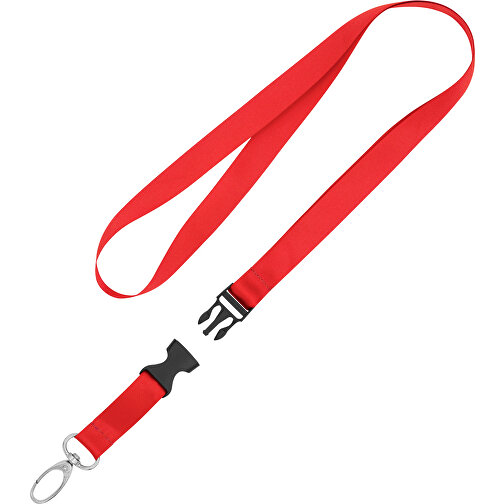 Schlüsselband Basic Oval , Promo Effects, rot, Satin, 105,00cm x 1,60cm (Länge x Breite), Bild 2