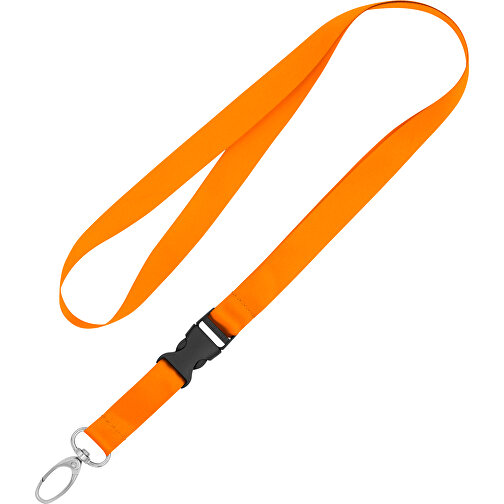 Schlüsselband Basic Oval , Promo Effects, orange, Satin, 105,00cm x 1,60cm (Länge x Breite), Bild 1