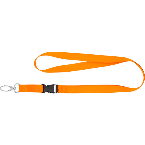 Schlüsselband Basic Oval , Promo Effects, orange, Satin, 105,00cm x 1,60cm (Länge x Breite), Bild 3