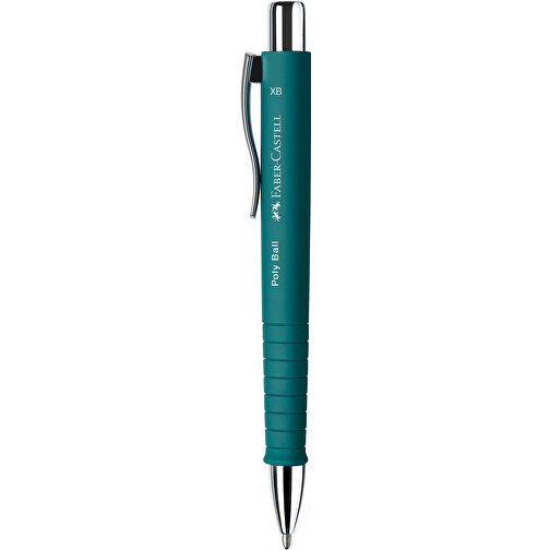 Kugelschreiber Poly Ball XB Emerald Gruen , Faber-Castell, grün, Kunststoff, 13,50cm x 1,30cm x 1,80cm (Länge x Höhe x Breite), Bild 1