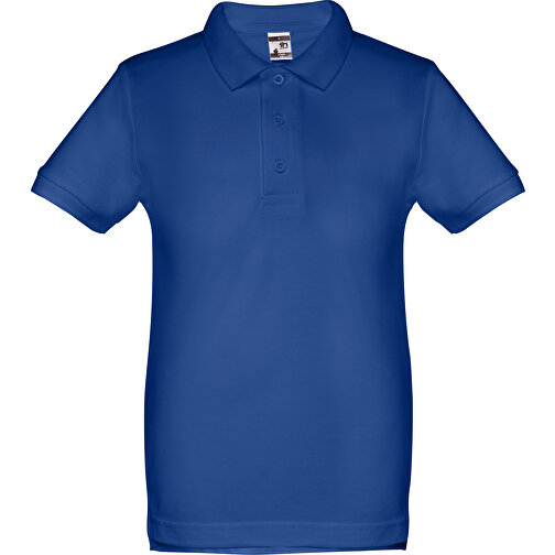 THC ADAM KIDS. Kurzärmeliges Baumwoll-Poloshirt Für Kinder (unisex) , königsblau, 100% Baumwolle, 6, 51,00cm x 37,00cm (Länge x Breite), Bild 1