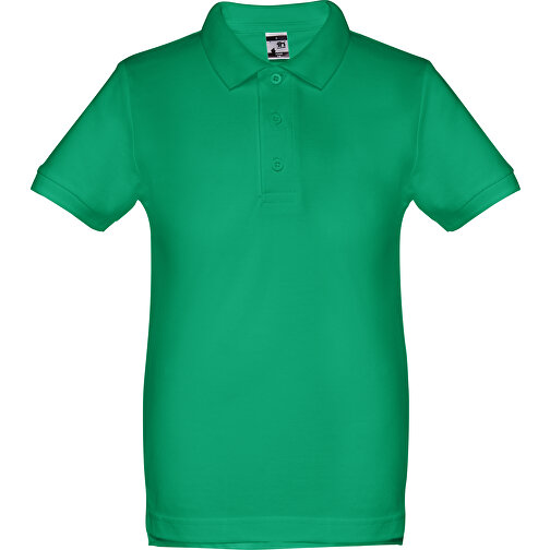 THC ADAM KIDS. Kurzärmeliges Baumwoll-Poloshirt Für Kinder (unisex) , grün, 100% Baumwolle, 4, 48,00cm x 34,00cm (Länge x Breite), Bild 1