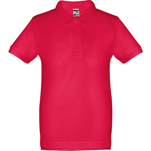 THC ADAM KIDS. Kurzärmeliges Baumwoll-Poloshirt Für Kinder (unisex) , rot, 100% Baumwolle, 8, 54,00cm x 40,00cm (Länge x Breite), Bild 1