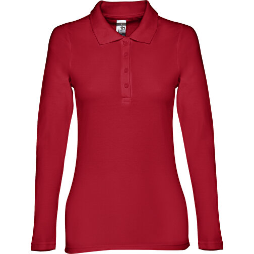 THC BERN WOMEN. Damen Langarm-Poloshirt , burgunder, 100% Baumwolle, L, 66,00cm x 46,00cm (Länge x Breite), Bild 1
