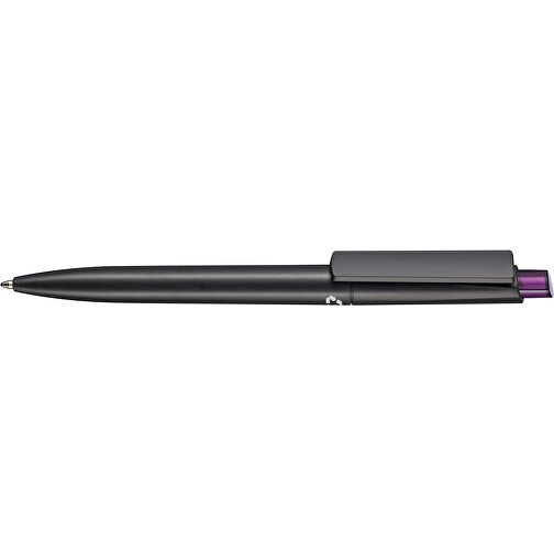 Kugelschreiber CREST RECYCLED + Schwarz , Ritter-Pen, schwarz recycled/pflaume-lila TR/FR, ABS-Kunststoff, 149,00cm (Länge), Bild 3