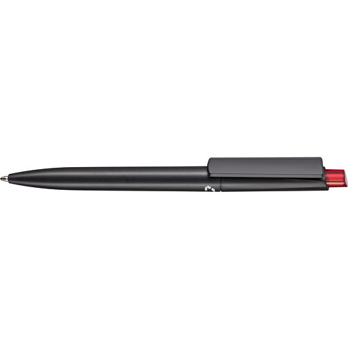Kugelschreiber CREST RECYCLED + Schwarz , Ritter-Pen, schwarz recycled/kirsch-rot TR/FR, ABS-Kunststoff, 149,00cm (Länge), Bild 3
