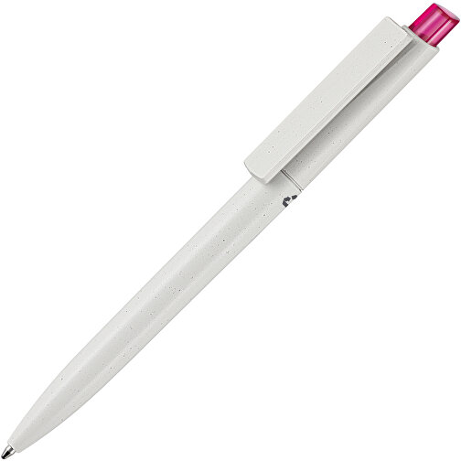 Kugelschreiber CREST RECYCLED + Grau , Ritter-Pen, grau recycled/magenta-pink TR/FR, ABS-Kunststoff, 149,00cm (Länge), Bild 2