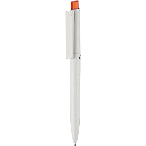Kugelschreiber CREST RECYCLED + Grau , Ritter-Pen, grau recycled/clementine-orange TR/FR, ABS-Kunststoff, 149,00cm (Länge), Bild 1
