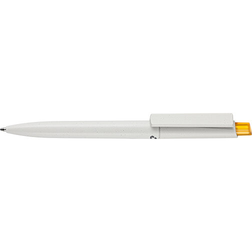 Kugelschreiber CREST RECYCLED + Grau , Ritter-Pen, grau recycled/mango-gelb TR/FR, ABS-Kunststoff, 149,00cm (Länge), Bild 3