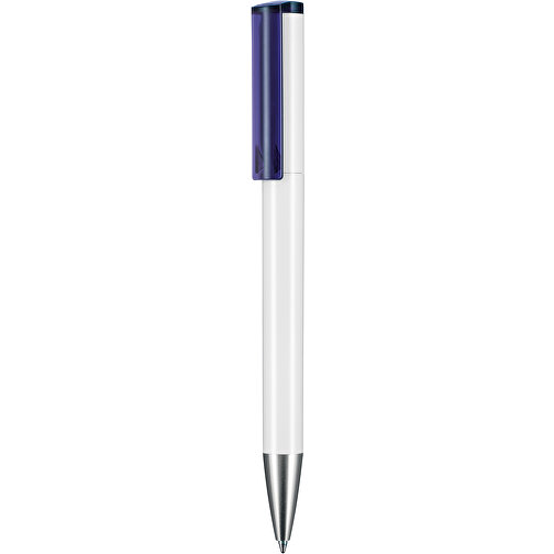 Kugelschreiber LIFT ST , Ritter-Pen, weiß/ozean-blau TR/FR, ABS-Kunststoff, 140,00cm (Länge), Bild 1