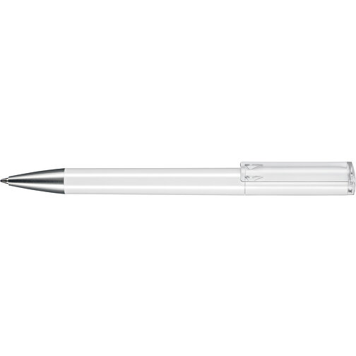 Kugelschreiber LIFT ST , Ritter-Pen, weiß/transp. TR/FR, ABS-Kunststoff, 140,00cm (Länge), Bild 3