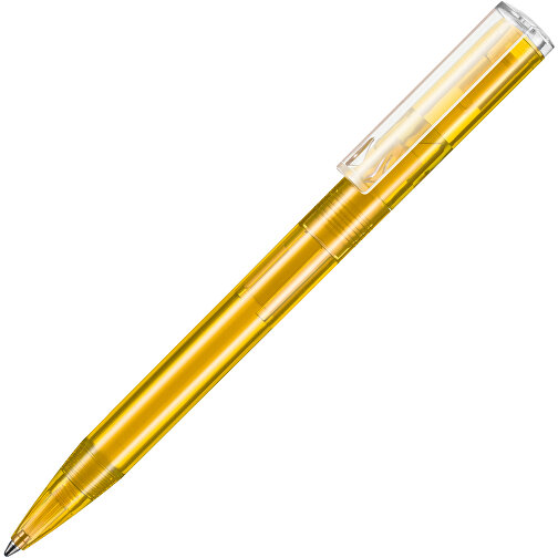 Kugelschreiber LIFT TRANSPARENT P , Ritter-Pen, mango-gelb TR/FR, ABS-Kunststoff, 140,00cm (Länge), Bild 2