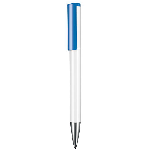 Kugelschreiber LIFT , Ritter-Pen, weiß/himmel-blau, ABS-Kunststoff, 140,00cm (Länge), Bild 1