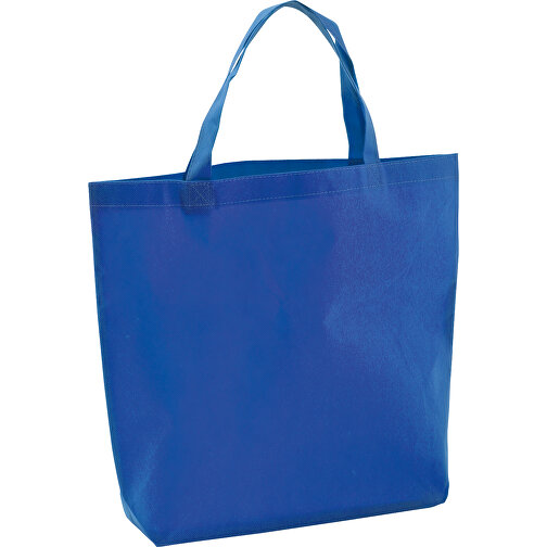 Tasche SHOPPER , blau, Vliesstoff, 40,00cm x 10,00cm x 35,00cm (Länge x Höhe x Breite), Bild 1