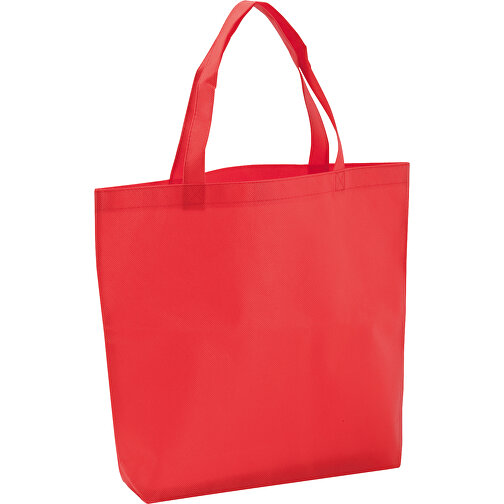 Tasche SHOPPER , rot, Vliesstoff, 40,00cm x 10,00cm x 35,00cm (Länge x Höhe x Breite), Bild 1